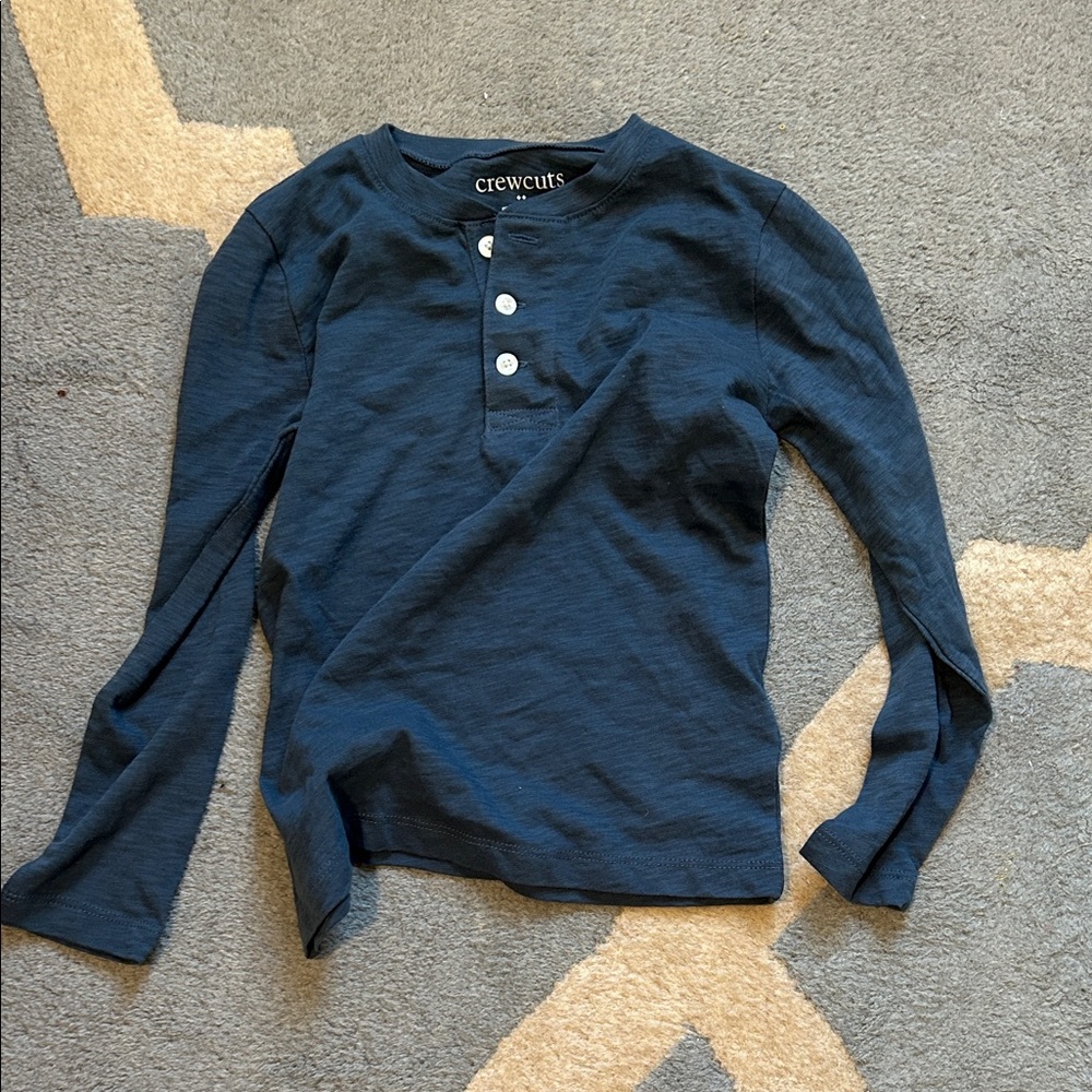Crewcuts Kids Navy Long Sleeve Tee